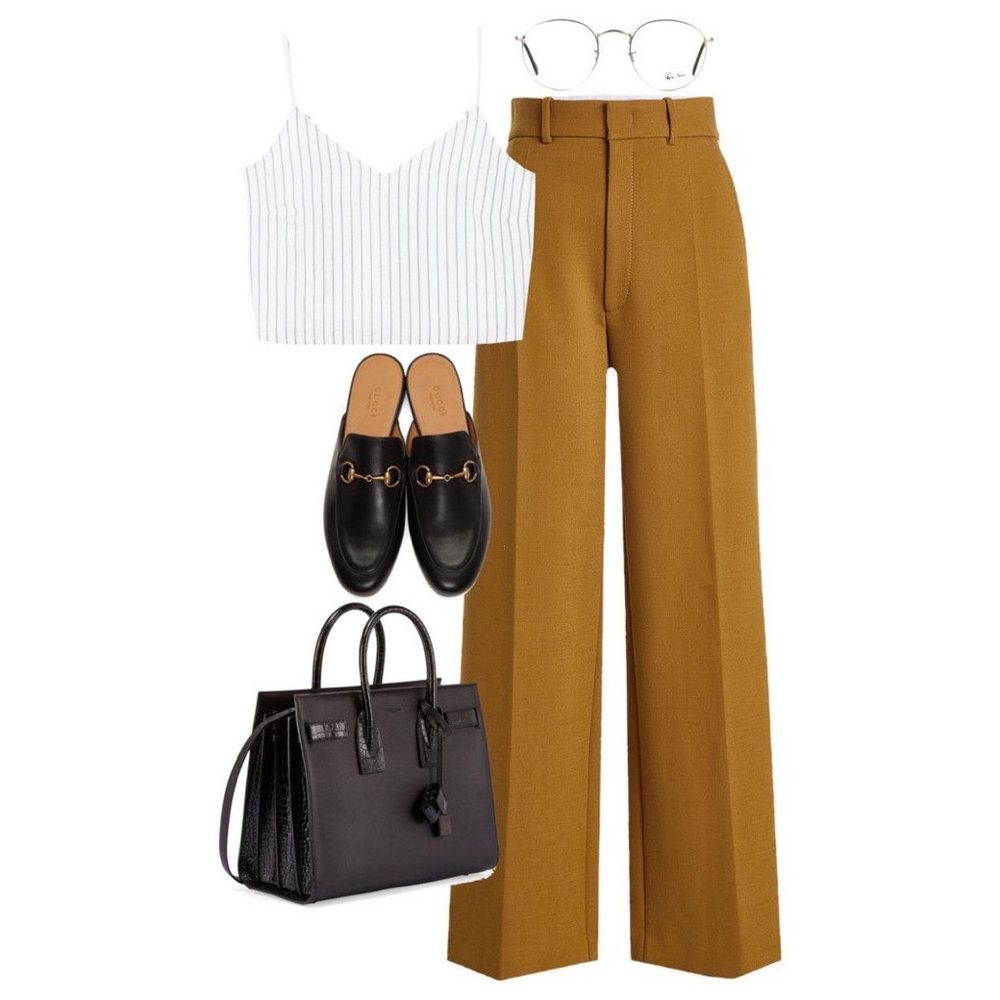 Pin Stripe crop Top - Picture 4 of 5